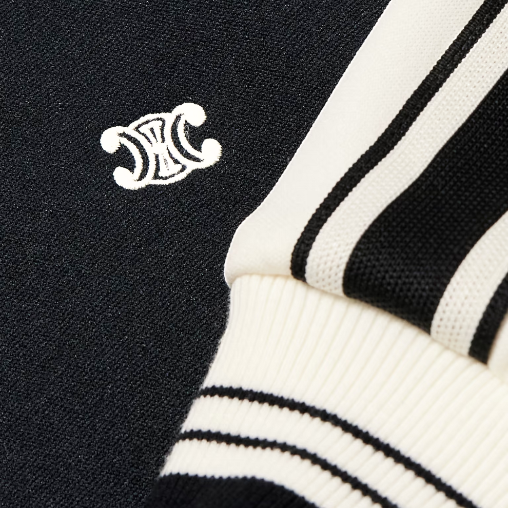 Buy CELINE HOMME Logo-Embroidered Striped Tech-Jersey Track Jacket | Krewsa South Africa