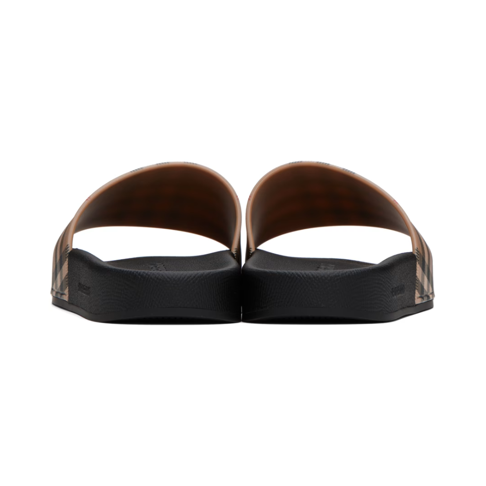 Buy BURBERRY Beige & Black Check Slides | Krewsa South Africa