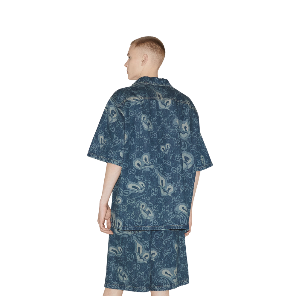 Buy GUCCI GG LIQUID HEARTS DENIM SHIRT | Krewsa South Africa
