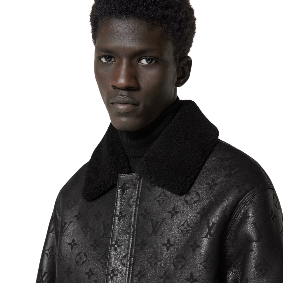 Buy LOUIS VUITTON Shearling Embossed Monogram Jacket | Krewsa South Africa