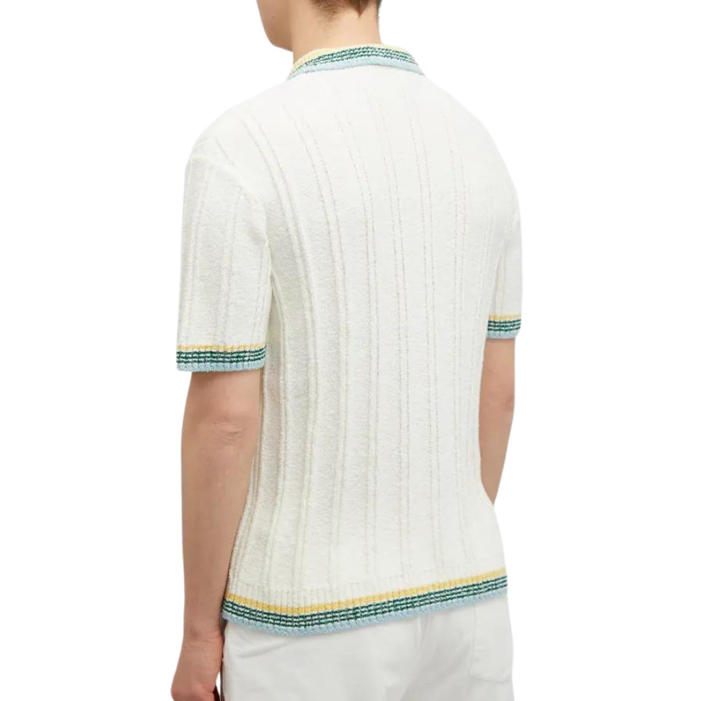 Buy CASABLANCA RIBBED BOUCLE POLO White | Krewsa South Africa