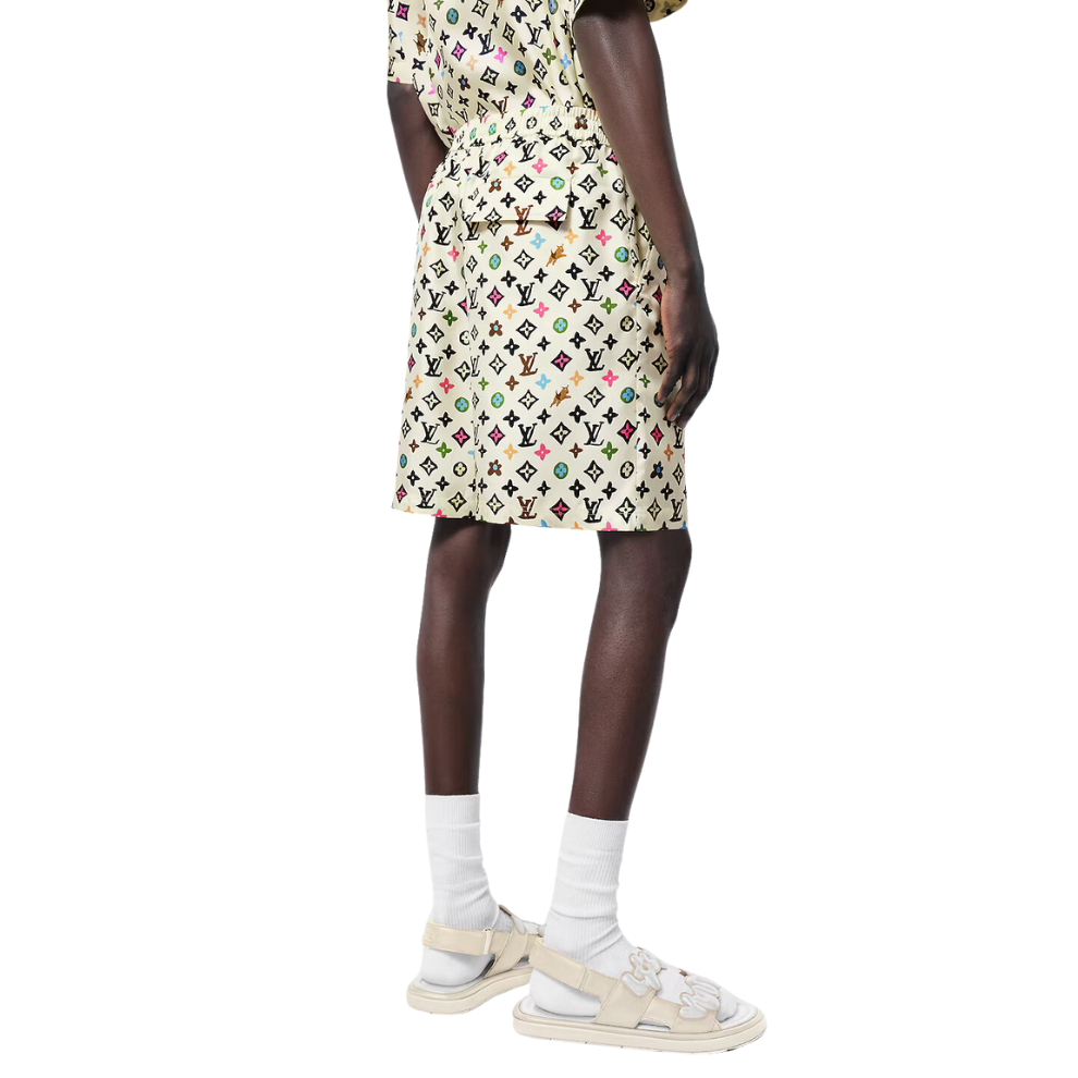 Buy LOUIS VUITTON Monogram Printed Silk Shorts | Krewsa South Africa