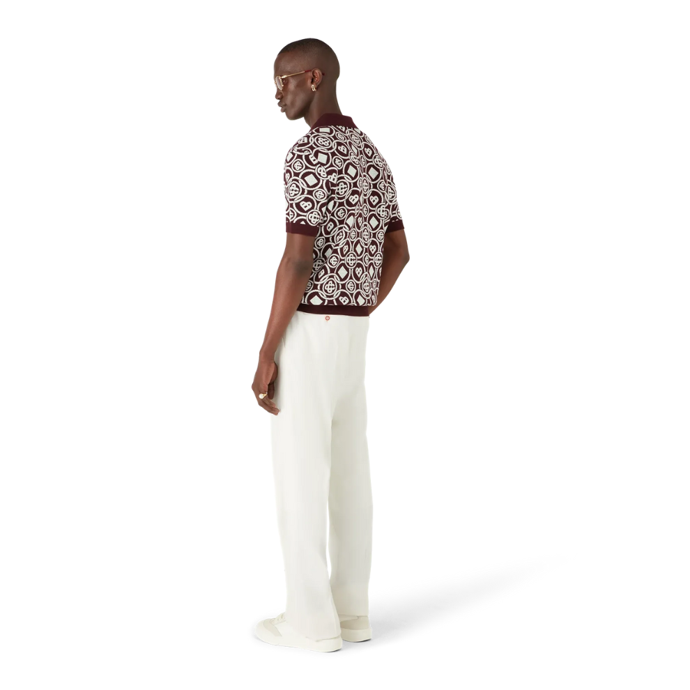 Casablanca Monogram Cotton Knit Polo shirt