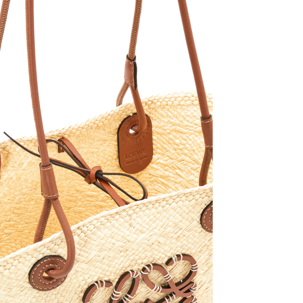 Buy LOEWE Medium Anagram Basket bag in iraca palm and calfskin | Krewsa South Africa