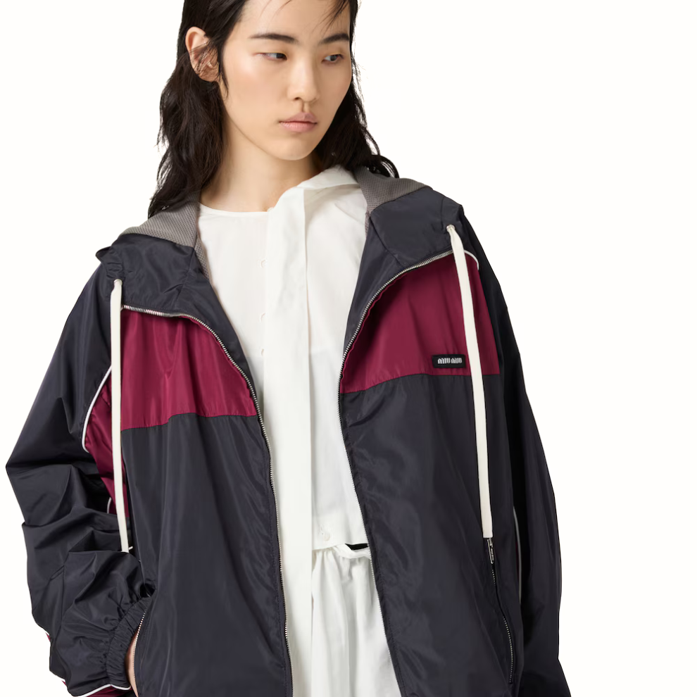 Buy MIU MIU Technical silk zipper blouson jacket | Krewsa South Africa