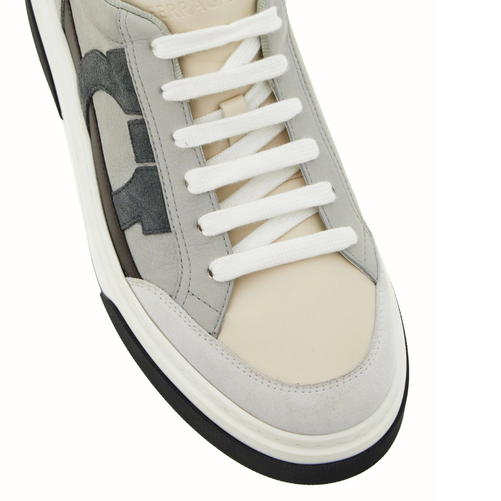 Buy Ferragamo Gancini-embroidered leather sneakers | Krewsa South Africa