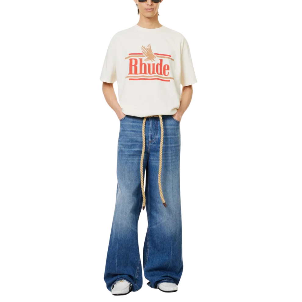 Buy RHUDE Rossa logo-print cotton-jersey T-shirt | Krewsa South Africa