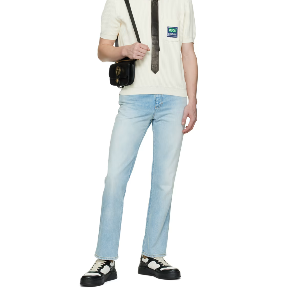 Buy GUCCI Black & White Embossed Sneakers | Krewsa South Africa