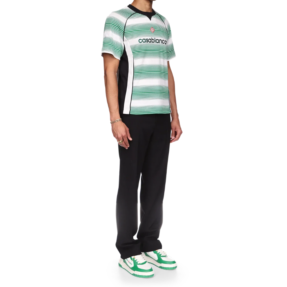 Buy Casablanca White & Green Stripe T-Shirt | Krewsa South Africa