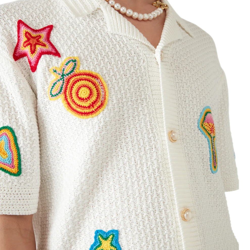 Buy CASABLANCA Motif Short Sleeve Crochet Shirt | Krewsa South Africa