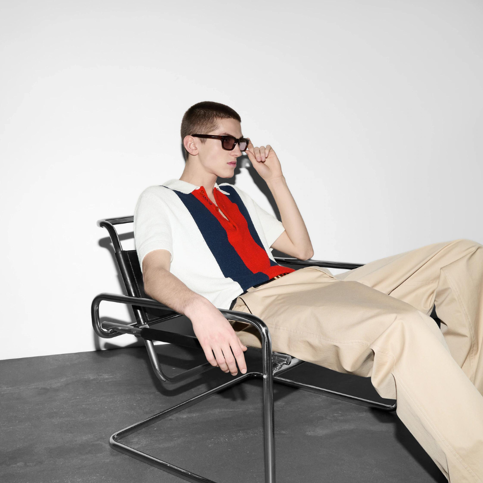 Buy GUCCI Cotton blend terry knit polo shirt | Krewsa South Africa