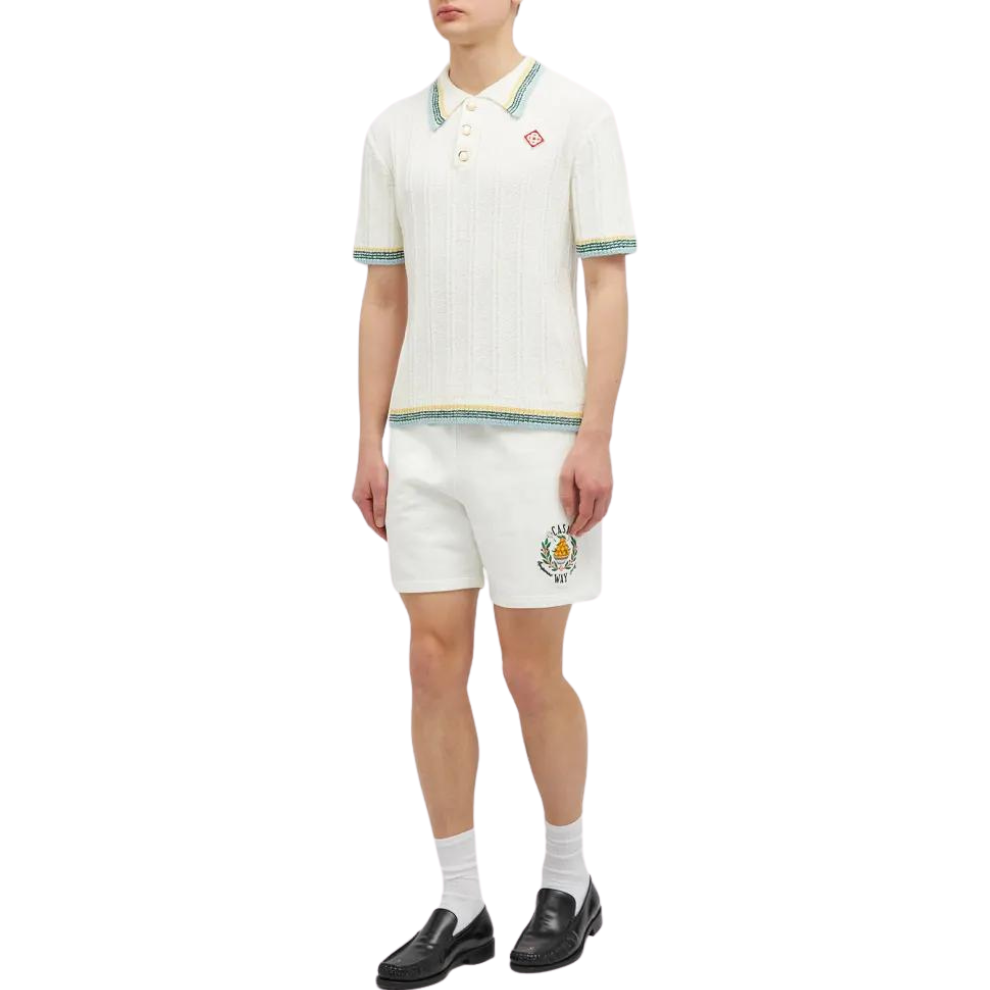 Buy CASABLANCA RIBBED BOUCLE POLO White | Krewsa South Africa