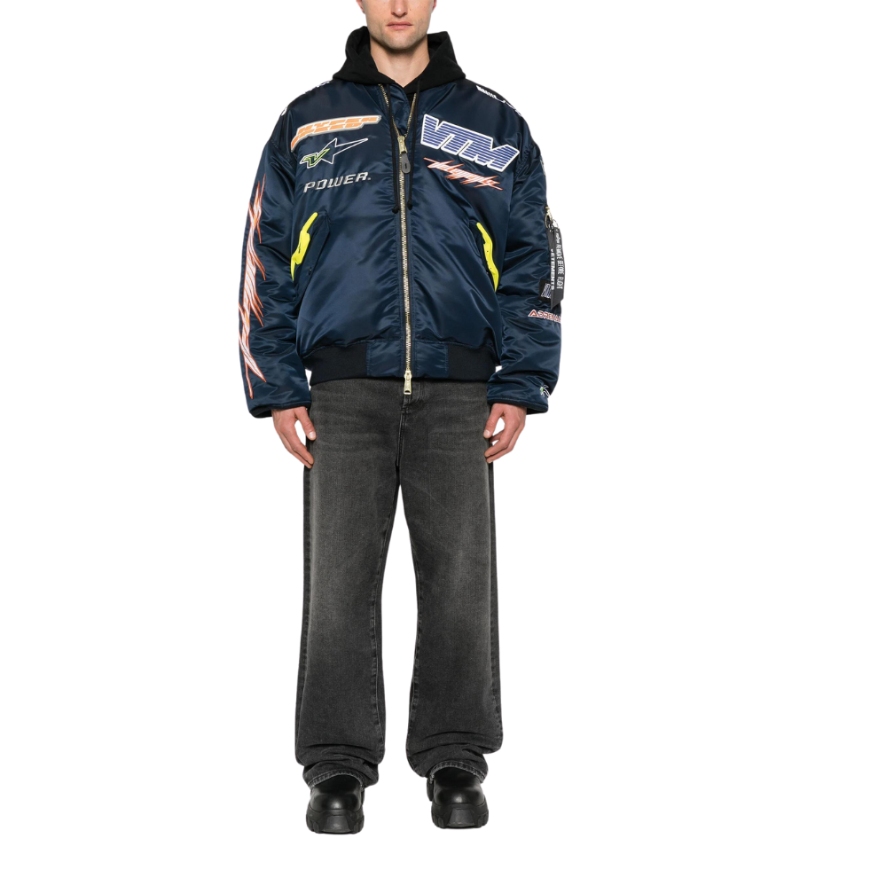 Buy VETEMENTS logo-appliqué bomber jacket | Krewsa South Africa