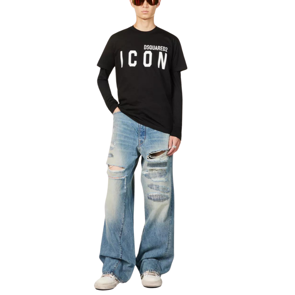 Buy DSQUARED2 Icon logo-print short-sleeve cotton-jersey T-shirt | Krewsa South Africa