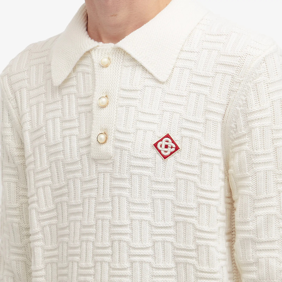 Buy Casablanca Column Stitch Grandpa Polo | Krewsa South Africa