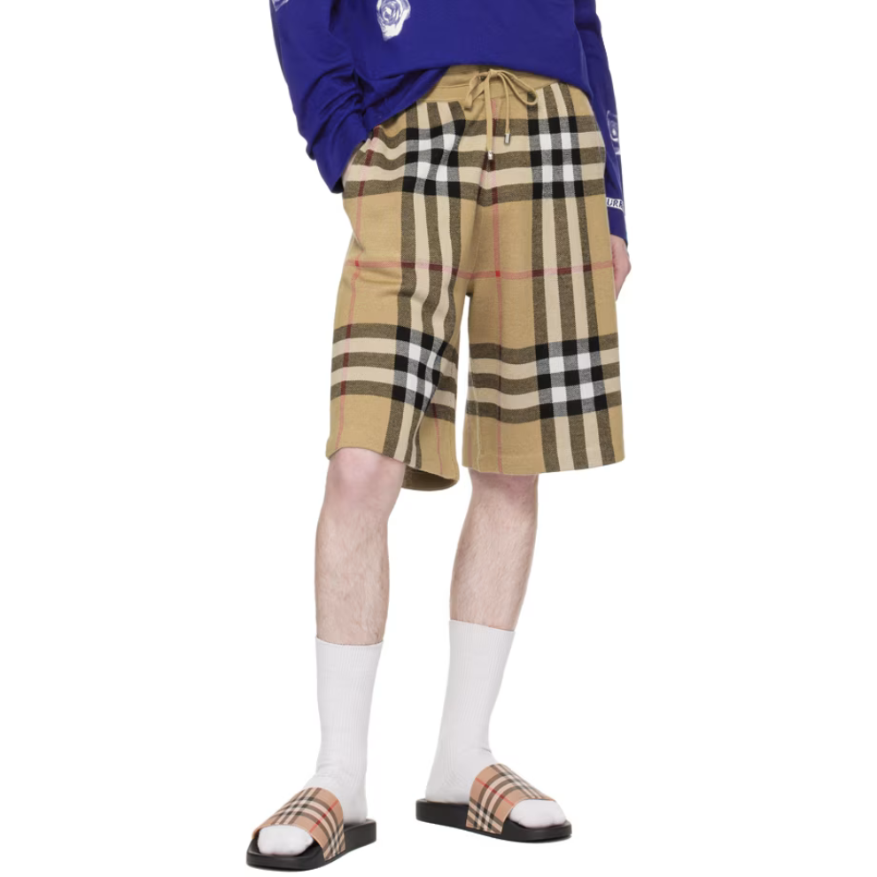 Buy BURBERRY Beige & Black Check Slides | Krewsa South Africa