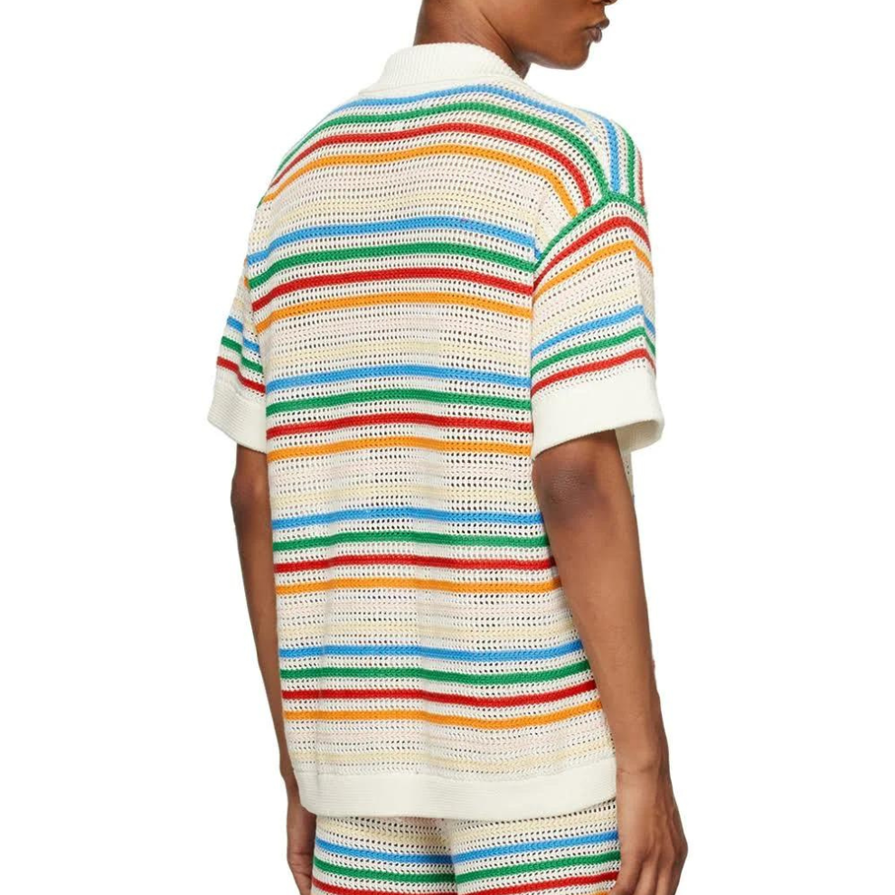 Buy CASABLANCA Braid Striped Shirt In Rainbow Stripe | Krewsa South Africa