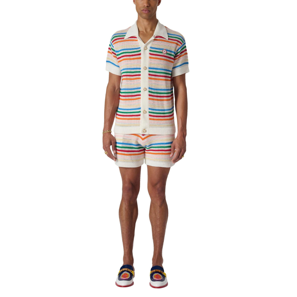 Buy CASABLANCA Braid Striped Shirt In Rainbow Stripe | Krewsa South Africa