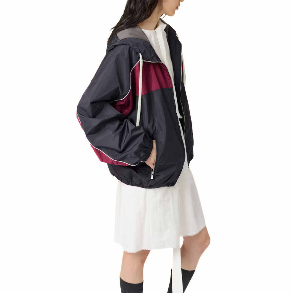 Buy MIU MIU Technical silk zipper blouson jacket | Krewsa South Africa