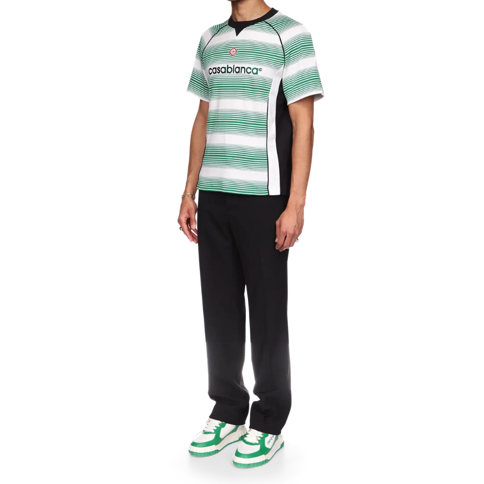 Buy Casablanca White & Green Stripe T-Shirt | Krewsa South Africa