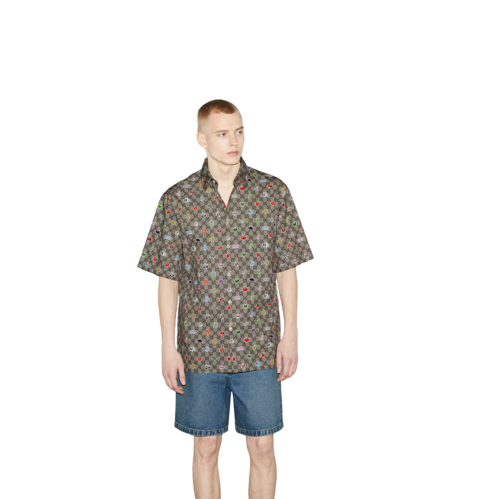 Buy GUCCI COTTON POPLIN SHIRT WITH PRINT | Krewsa South Africa
