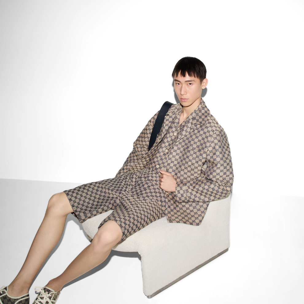 Buy Gucci GG linen blend canvas shorts | Krewsa South Africa