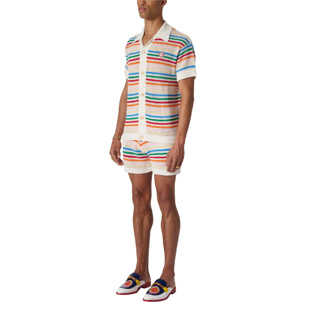 Buy CASABLANCA Braid Striped Shirt In Rainbow Stripe | Krewsa South Africa