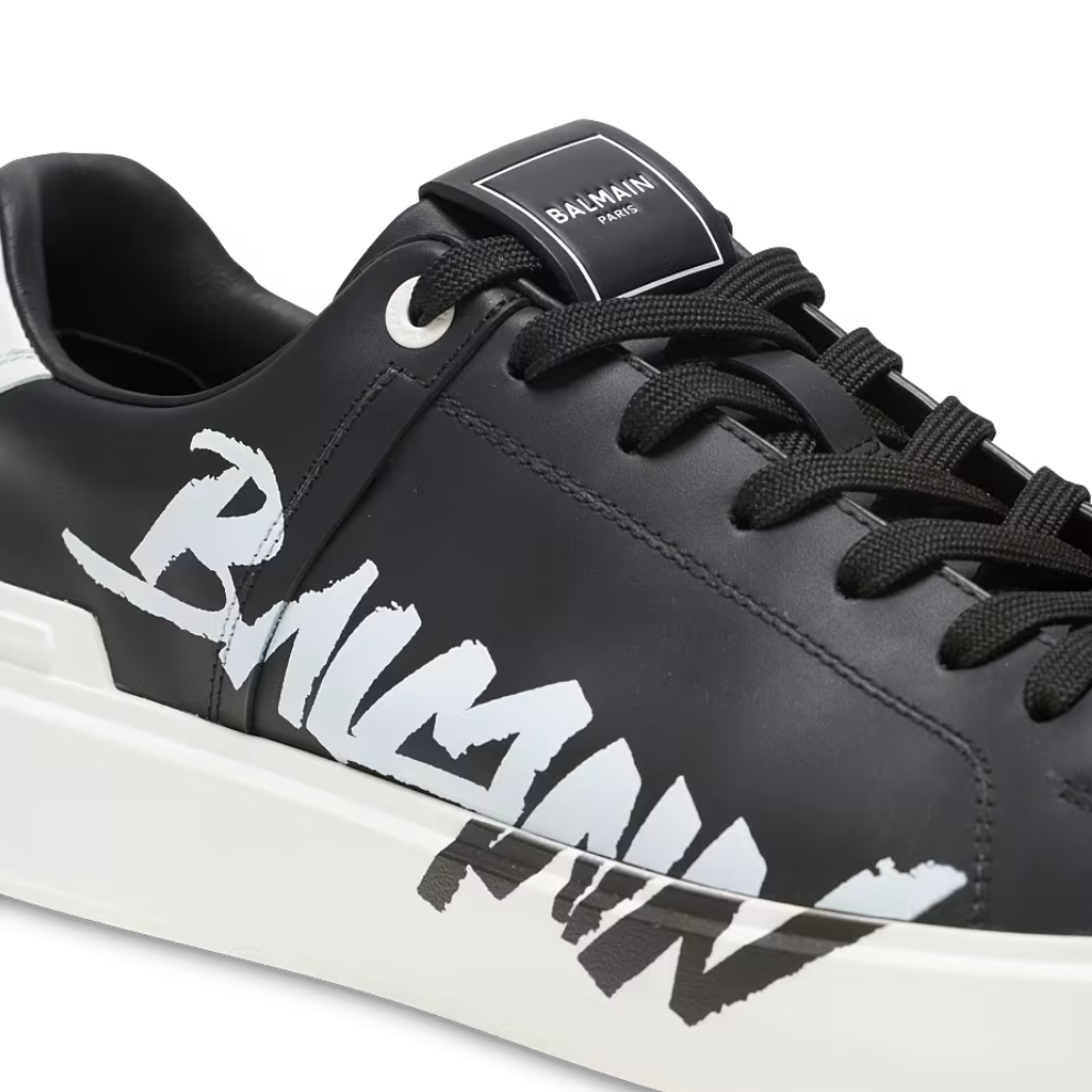 Buy Balmain B-Court printed leather sneakers | Krewsa South Africa
