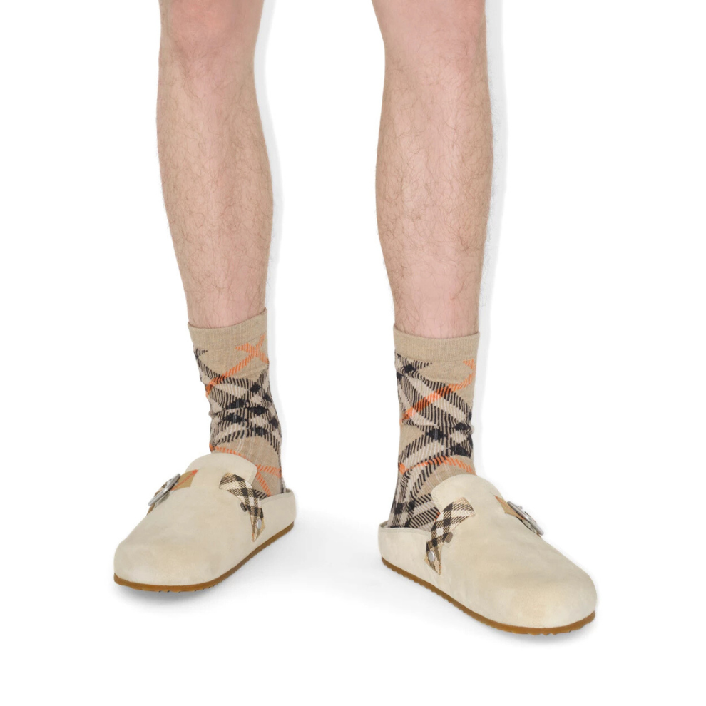 Buy Burberry Check Suede Urchin Clogs | Krewsa South Africa