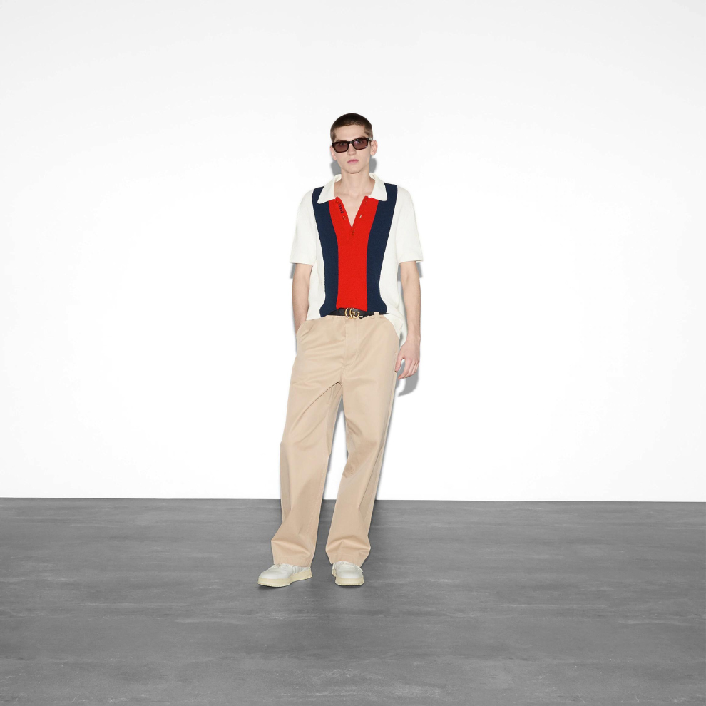 Buy GUCCI Cotton blend terry knit polo shirt | Krewsa South Africa