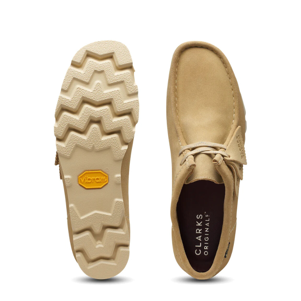 Buy Clarks Wallabee GTX derby lace-up in beige suede | Krewsa South Africa
