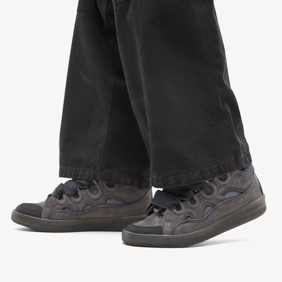 Buy LANVIN SUEDE CURB SNEAKER DARK GREY | Krewsa South Africa