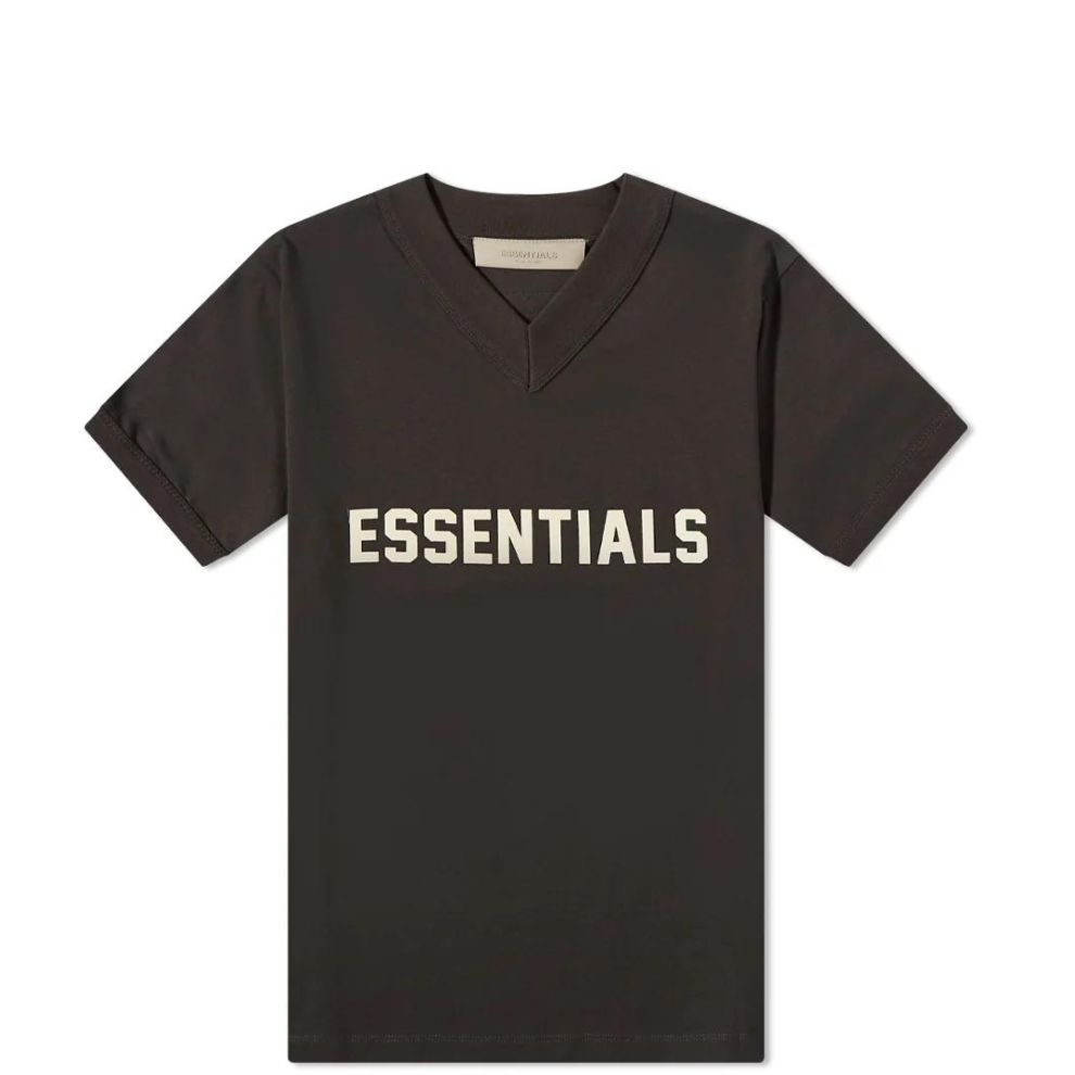 Buy FEAR OF GOD ESSENTIALS V-NECK LOGO TEE IRON | Krewsa South Africa