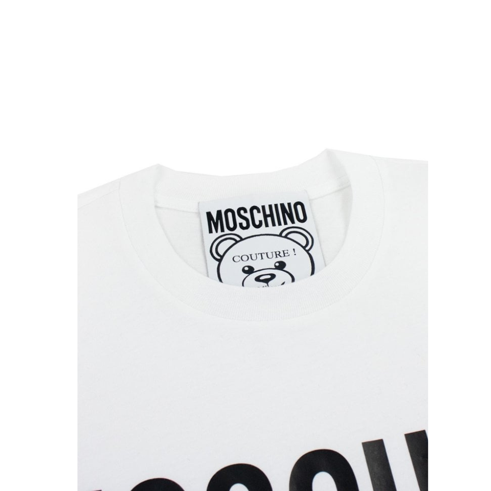 Buy MOSCHINO COUTURE Suffer Teddy Bear Organic Cotton T Shirt White | Krewsa South Africa