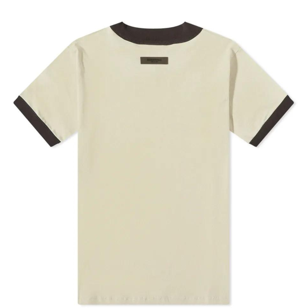 Buy FEAR OF GOD ESSENTIALS V-NECK LOGO TEE WHEAT | Krewsa South Africa