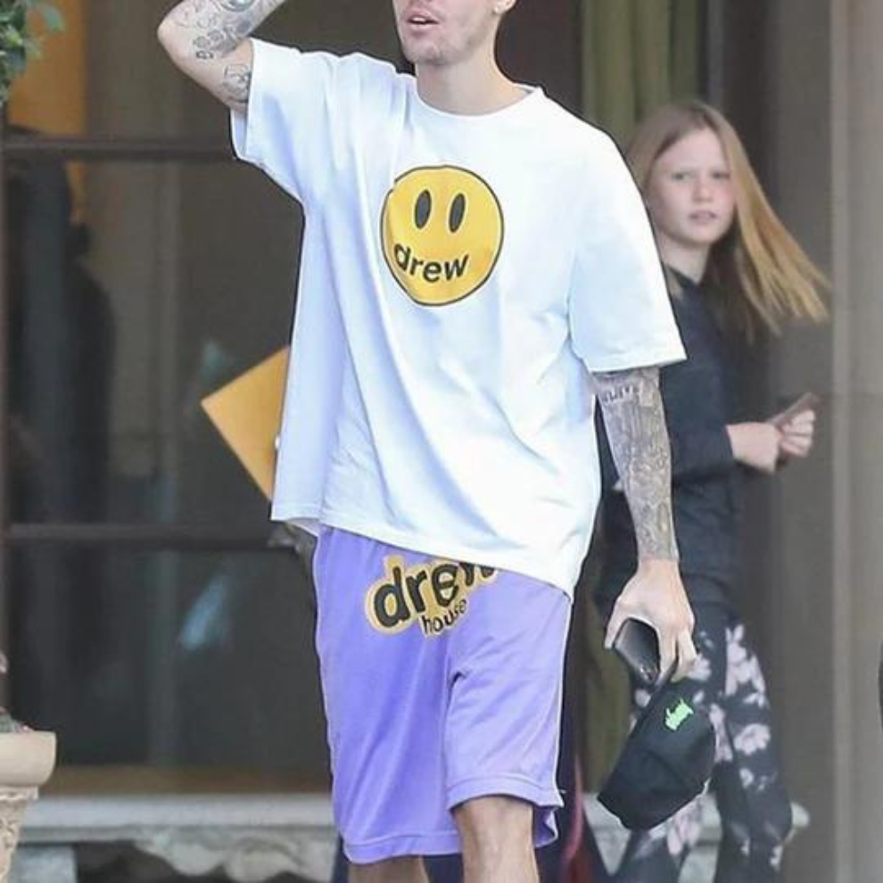 Buy Drew House Mascot - White Distress Smiling Face Short Sleeve T-shirt Unisex | Krewsa South Africa