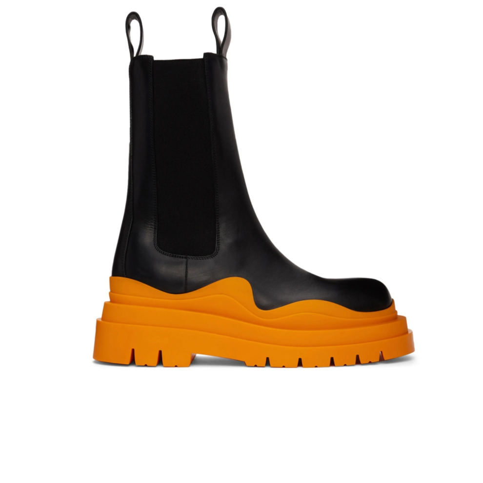 Buy BOTTEGA VENETA Black & Orange Tire Chelsea Boots | Krewsa South Africa