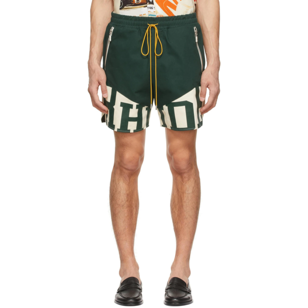 Buy RHUDE Green Cotton Shorts | Krewsa South Africa