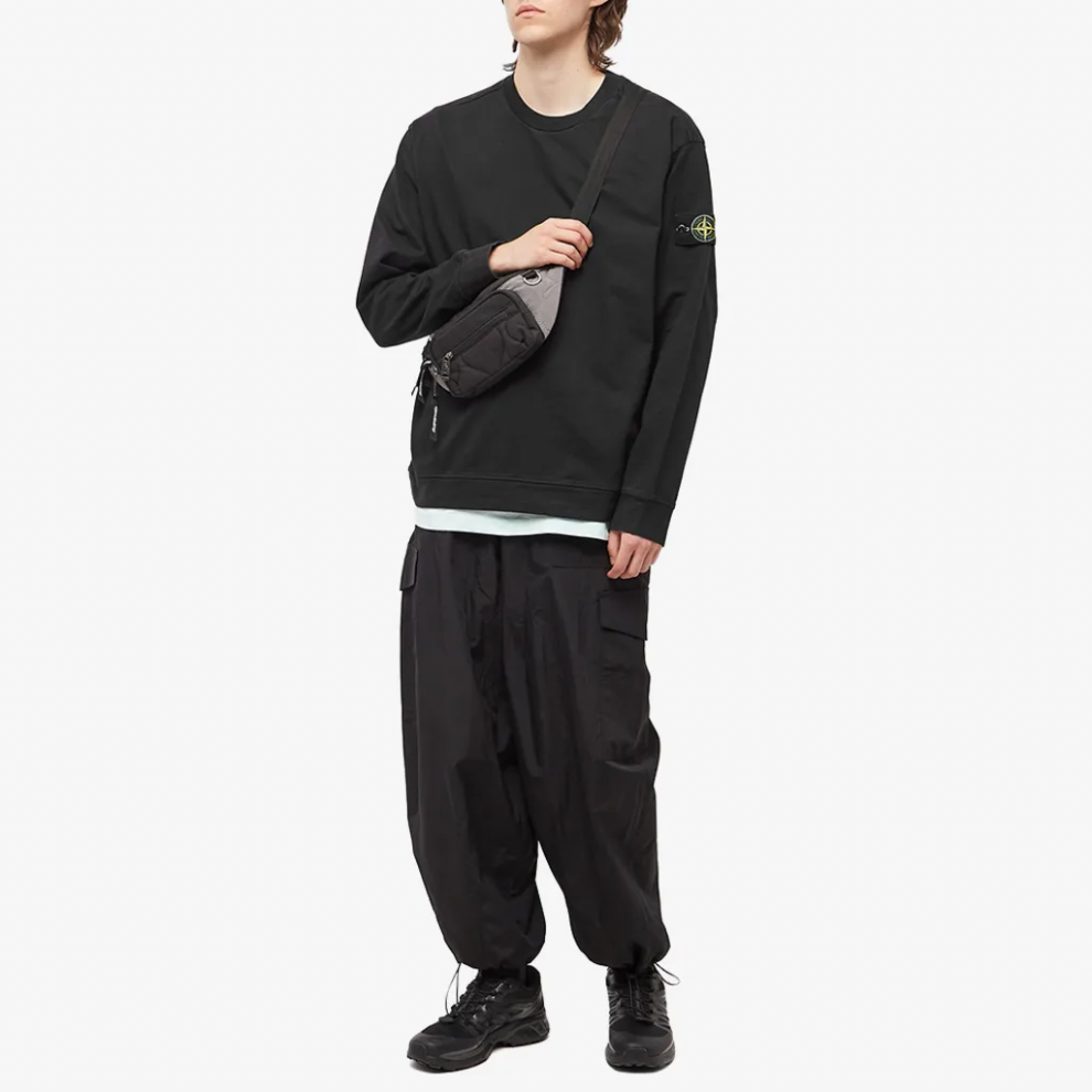 Buy STONE ISLAND LIGHTWEIGHT CREW SWEAT BLACK | Krewsa South Africa