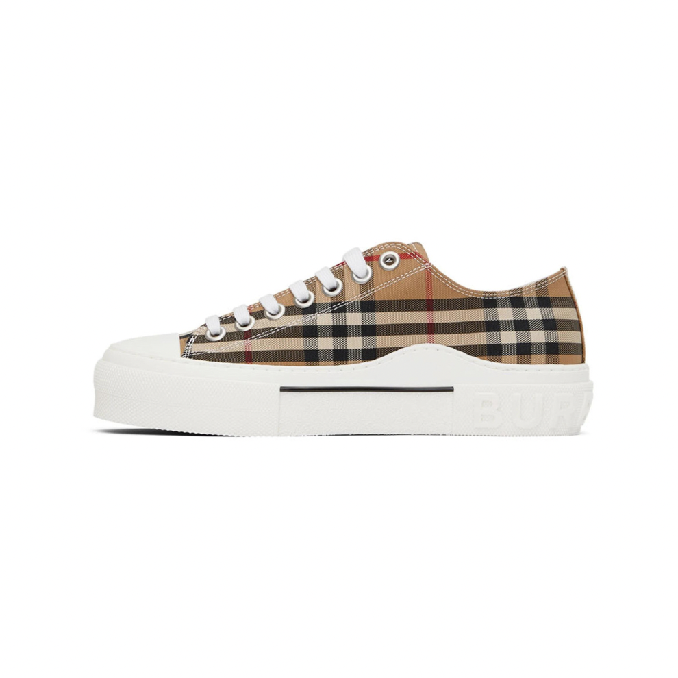 Buy BURBERRY Beige Cotton Check Sneakers | Krewsa South Africa