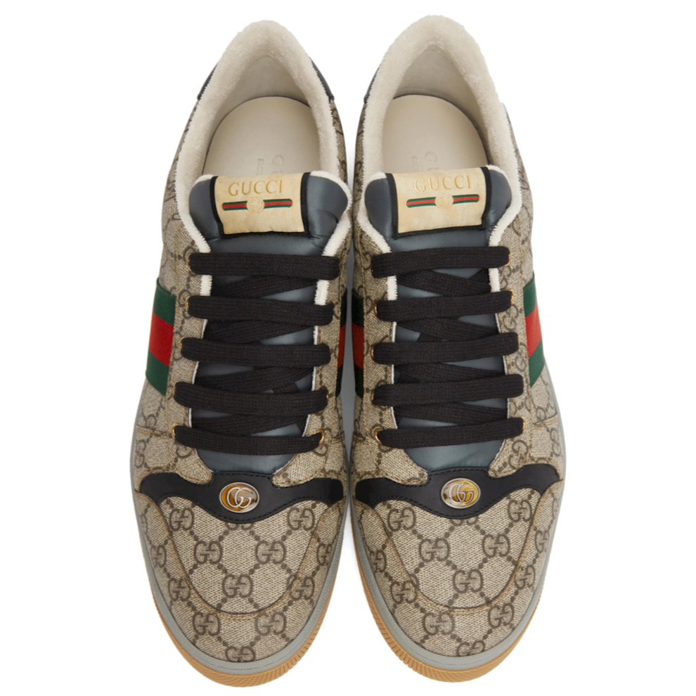 Buy GUCCI Beige & Black Screener GG Sneakers | Krewsa South Africa