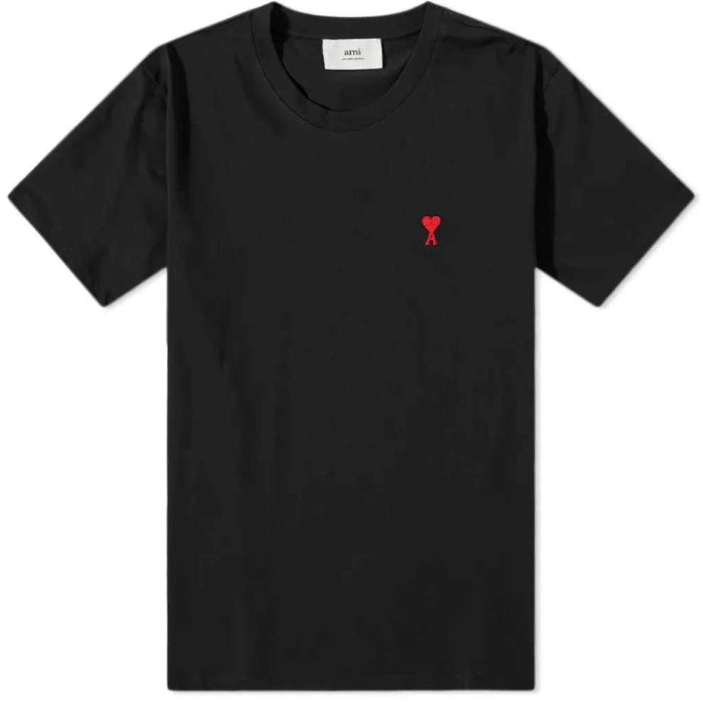 Buy AMI SMALL A HEART TEE BLACK | Krewsa South Africa