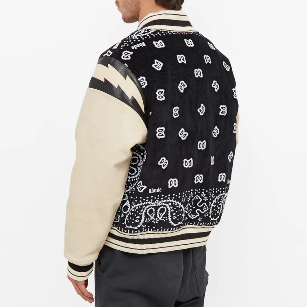 Buy RHUDE BANDANA BOMBER JACKET BLACK & WHITE | Krewsa South Africa