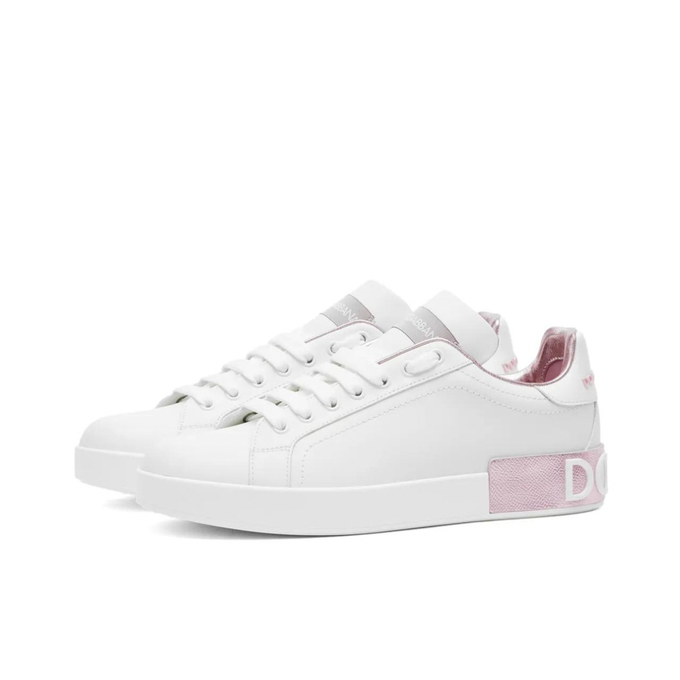 Buy DOLCE & GABBANA LOGO COURT SNEAKER BIANCO & ROSA | Krewsa South Africa