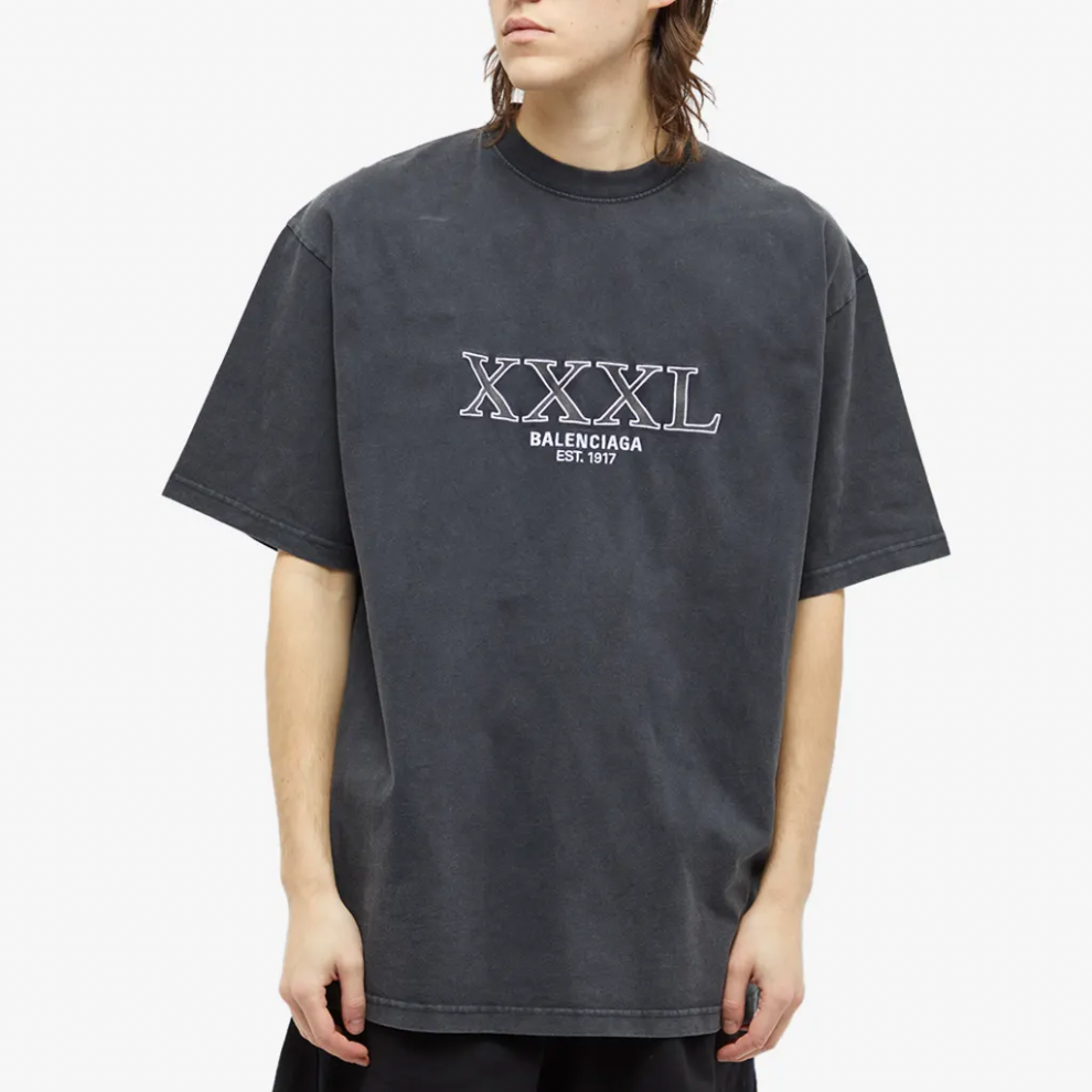 Buy BALENCIAGA OVERSIZED XXXL TEE BLACK & WHITE | Krewsa South Africa