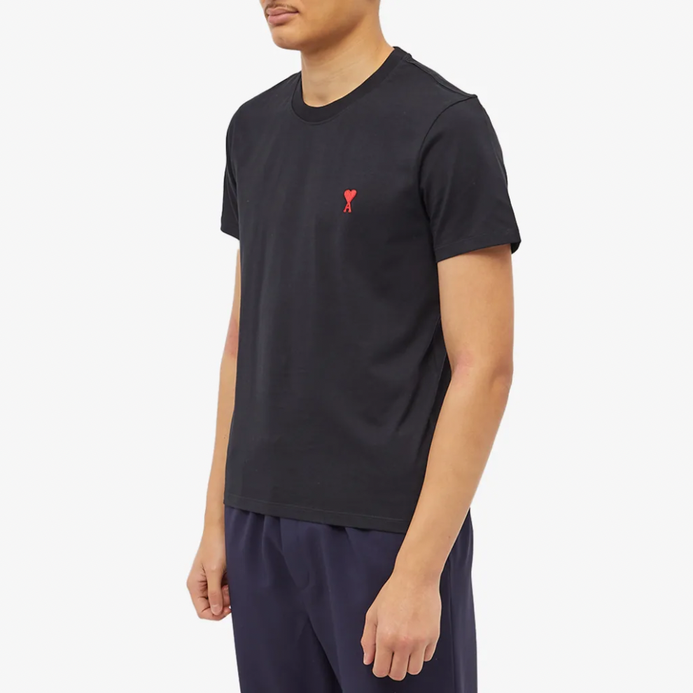 Buy AMI SMALL A HEART TEE BLACK | Krewsa South Africa