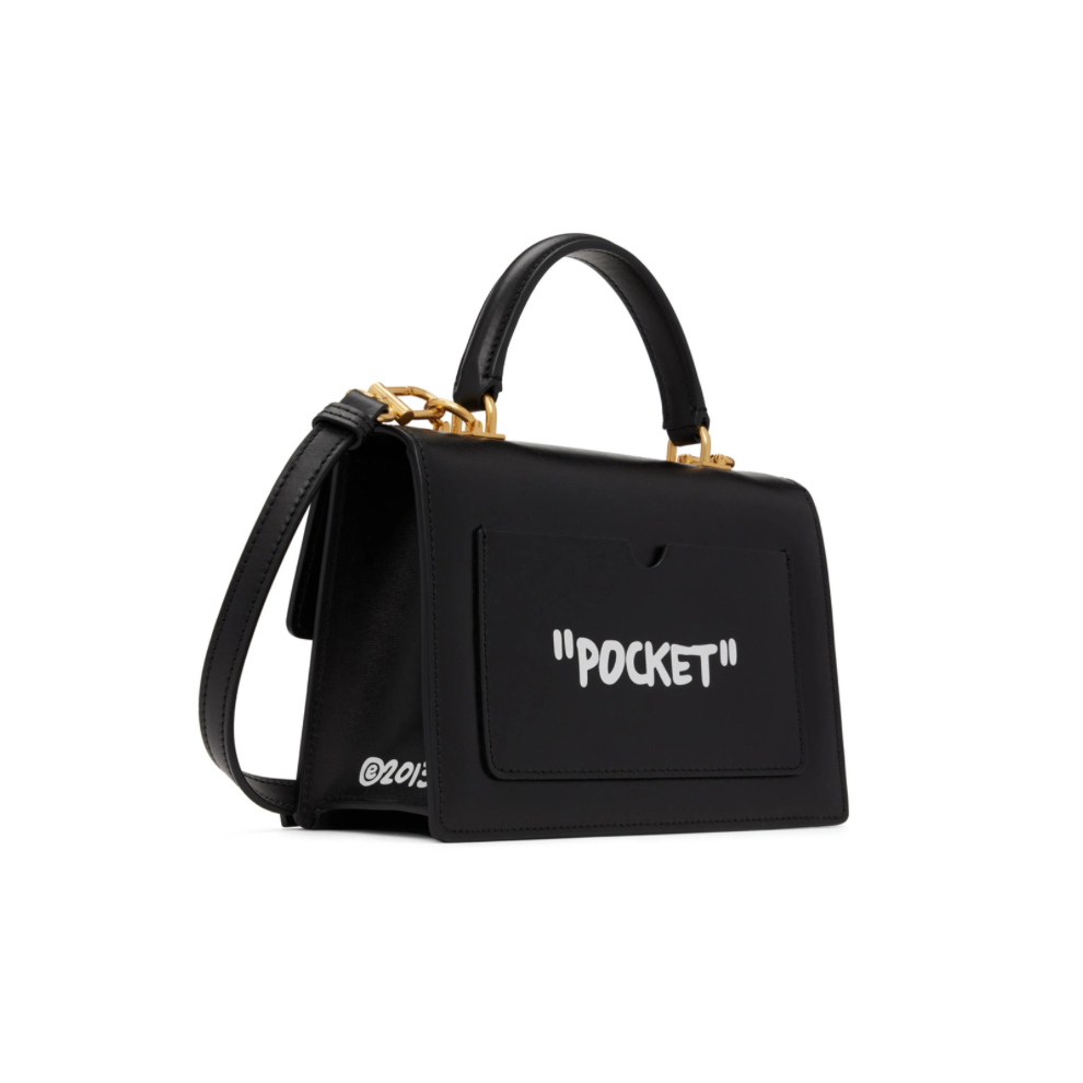 Buy OFF-WHITE Black Jitney 1.4 Quote Top Handle Bag | Krewsa South Africa