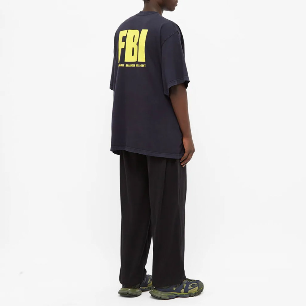 Buy BALENCIAGA FBI OVERSIZED TEE MARINE BLUE & YELLOW | Krewsa South Africa