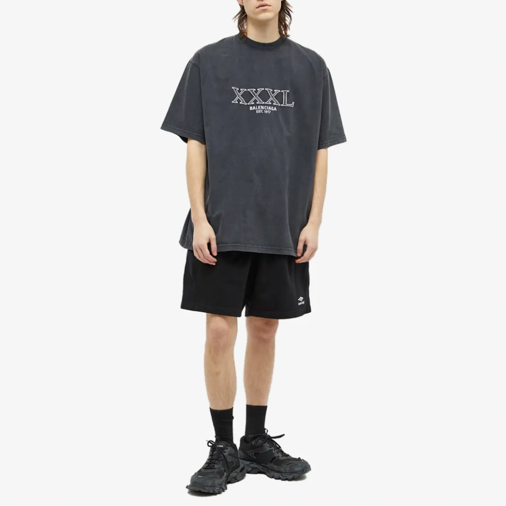 Buy BALENCIAGA OVERSIZED XXXL TEE BLACK & WHITE | Krewsa South Africa