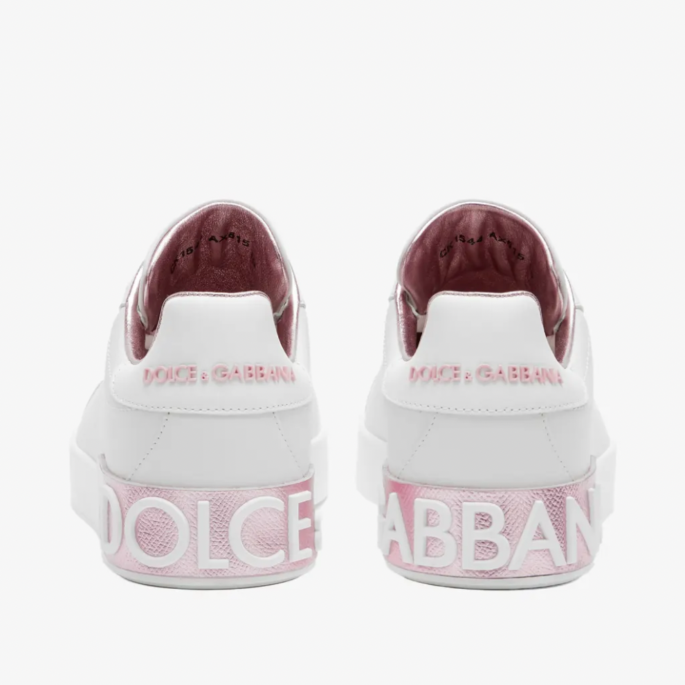 Buy DOLCE & GABBANA LOGO COURT SNEAKER BIANCO & ROSA | Krewsa South Africa